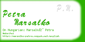 petra marsalko business card